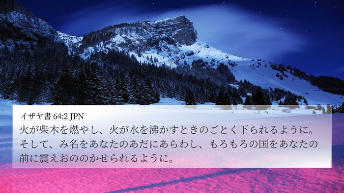 イザヤ書 64:2 JPN Bible Verse Image