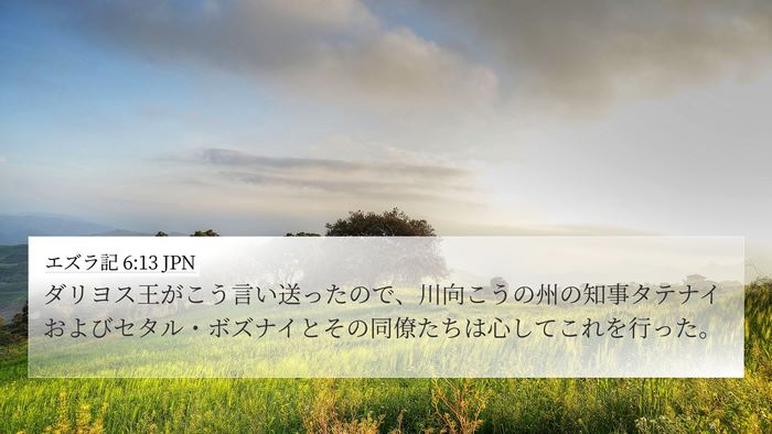 エズラ記 6:13 JPN Bible Verse Image