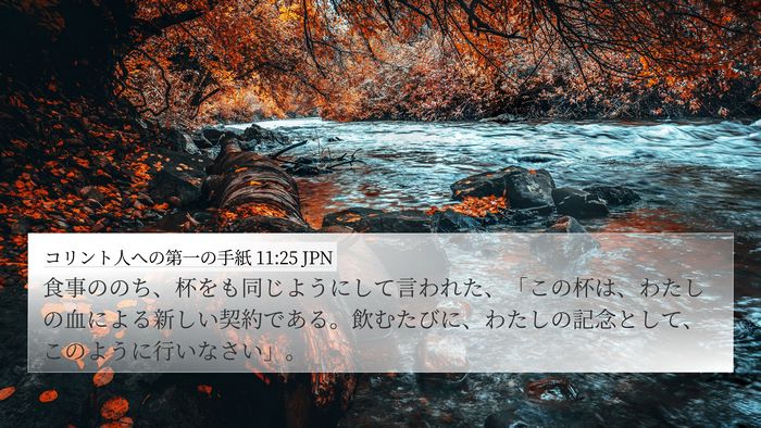 コリント人への第一の手紙 11:25 JPN Bible Verse Image