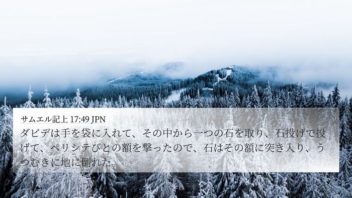 サムエル記上 17:49 JPN Bible Verse Image