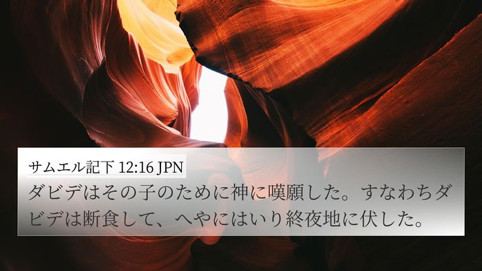 サムエル記下 12:16 JPN Bible Verse Image