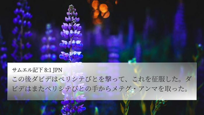 サムエル記下 8:1 JPN Bible Verse Image