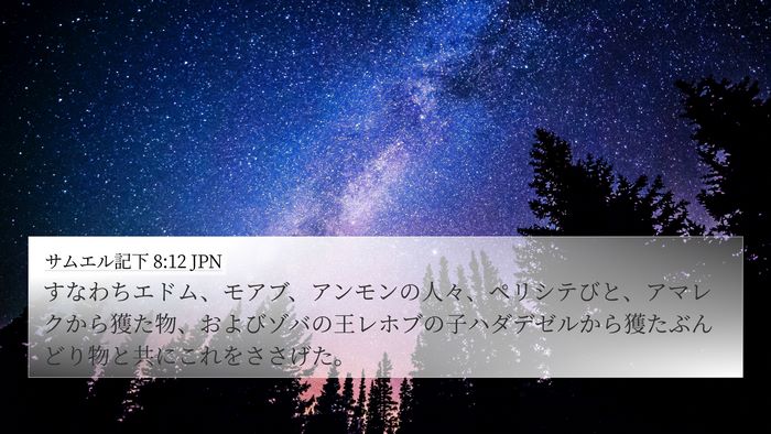 サムエル記下 8:12 JPN Bible Verse Image