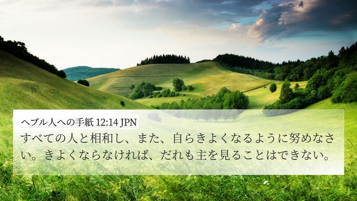 ヘブル人への手紙 12:14 JPN Bible Verse Image