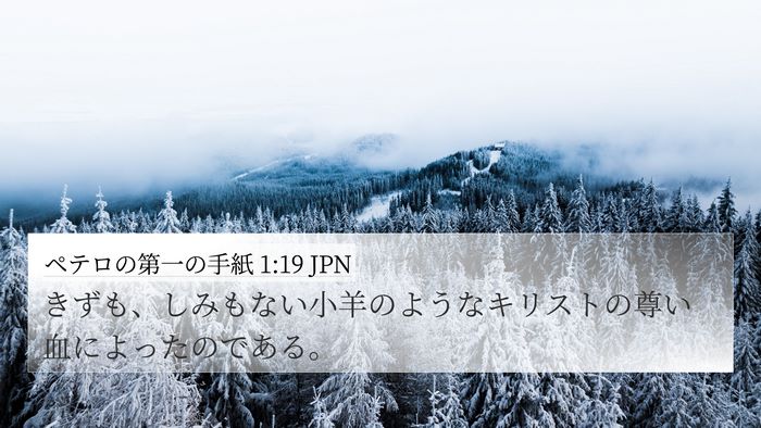 ペテロの第一の手紙 1:19 JPN 4K Wallpaper - きずも、しみもない小羊のようなキ - 4K Wallpaper Bible Verse