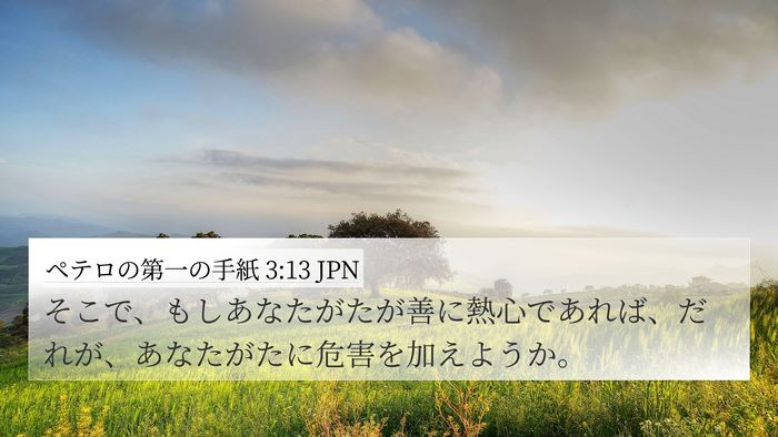 ペテロの第一の手紙 3:13 JPN 4K Wallpaper - そこで、もしあなたがたが善に熱心 - 4K Wallpaper Bible Verse