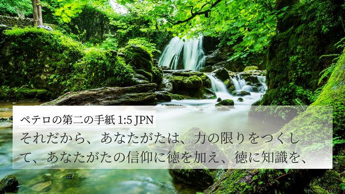 ペテロの第二の手紙 1:5 JPN 4K Wallpaper - それだから、あなたがたは、力の限 - 4K Wallpaper Bible Verse