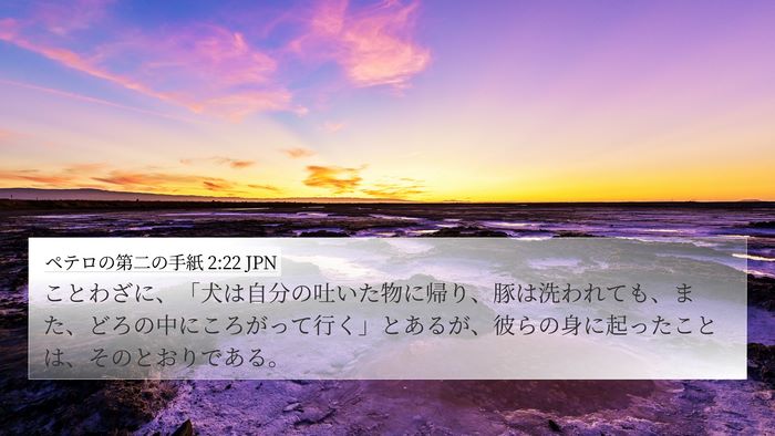 ペテロの第二の手紙 2:22 JPN Bible Verse Image