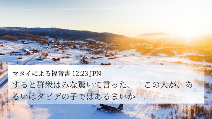 マタイによる福音書 12:23 JPN Bible Verse Image