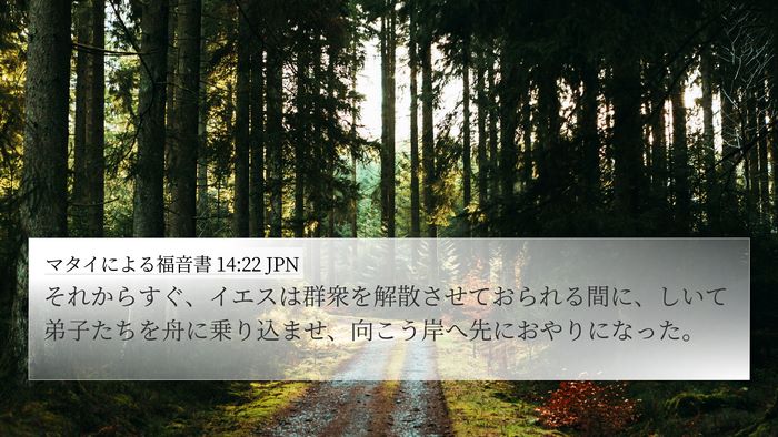 マタイによる福音書 14:22 JPN 4K Wallpaper - それからすぐ、イエスは群衆を解散 - 4K Wallpaper Bible Verse