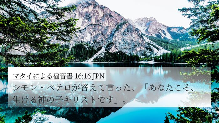 マタイによる福音書 16:16 JPN Bible Verse Image