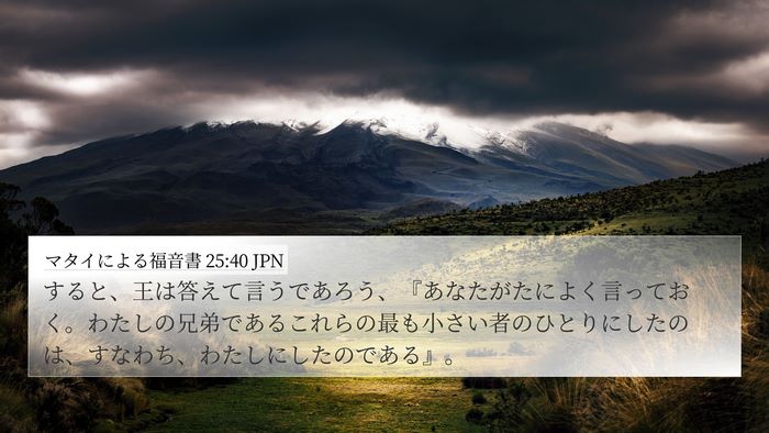 マタイによる福音書 25:40 JPN Bible Verse Image
