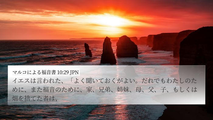 マルコによる福音書 10:29 JPN Bible Verse Image