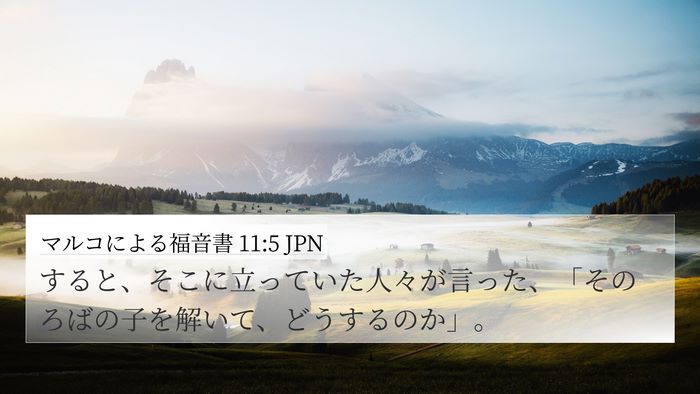 マルコによる福音書 11:5 JPN 4K Wallpaper - すると、そこに立っていた人々が言 - 4K Wallpaper Bible Verse