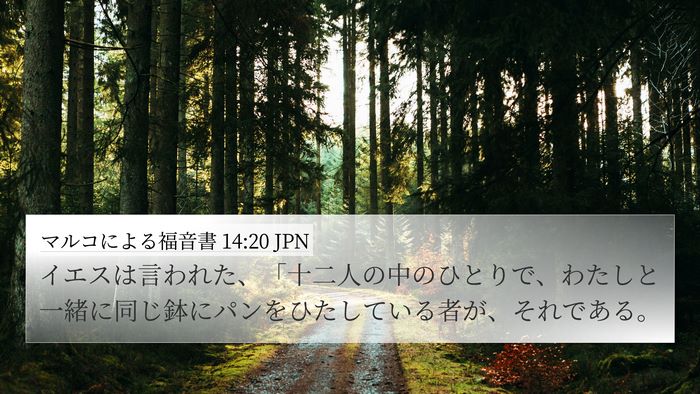 マルコによる福音書 14:20 JPN Bible Verse Image