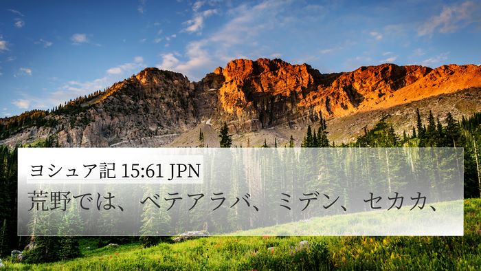 ヨシュア記 15:61 JPN Bible Verse Image