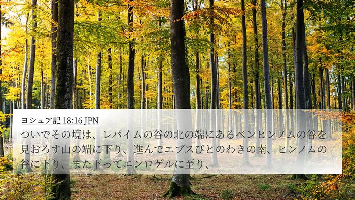ヨシュア記 18:16 JPN Bible Verse Image