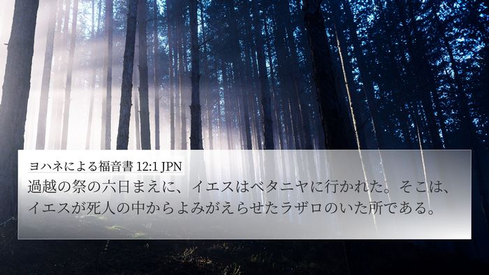 ヨハネによる福音書 12:1 JPN Bible Verse Image