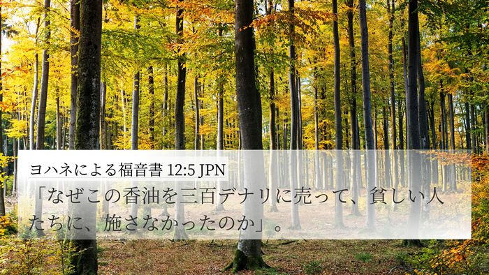 ヨハネによる福音書 12:5 JPN Bible Verse Image