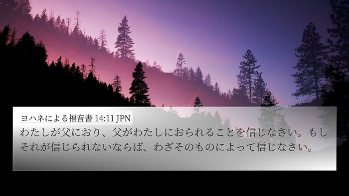 ヨハネによる福音書 14:11 JPN Bible Verse Image