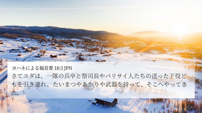 ヨハネによる福音書 18:3 JPN Bible Verse Image