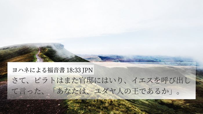ヨハネによる福音書 18:33 JPN Bible Verse Image