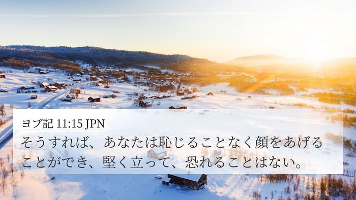 ヨブ記 11:15 JPN 4K Wallpaper - そうすれば、あなたは恥じることな - 4K Wallpaper Bible Verse