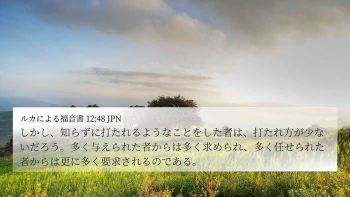 ルカによる福音書 12:48 JPN Bible Verse Image