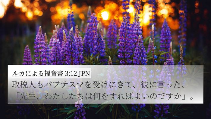 ルカによる福音書 3:12 JPN 4K Wallpaper - 取税人もバプテスマを受けにきて、 - 4K Wallpaper Bible Verse