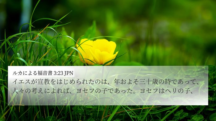 ルカによる福音書 3:23 JPN Bible Verse Image