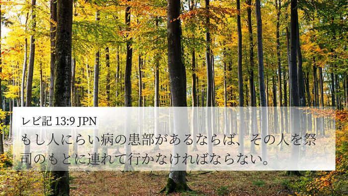 レビ記 13:9 JPN 4K Wallpaper - もし人にらい病の患部があるならば - 4K Wallpaper Bible Verse