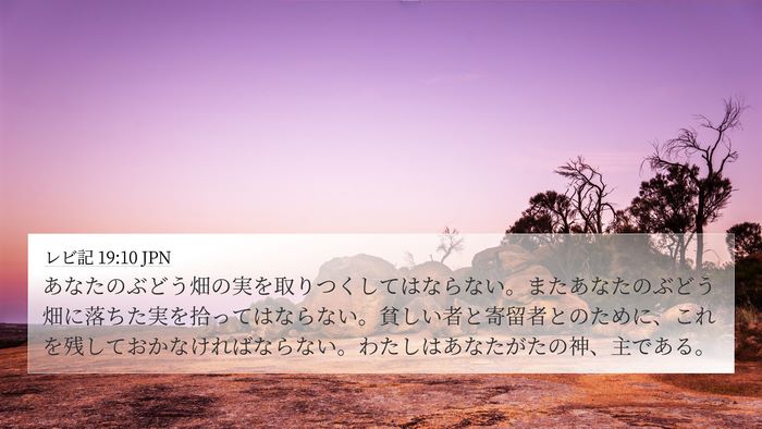 レビ記 19:10 JPN 4K Wallpaper - あなたのぶどう畑の実を取りつくし - 4K Wallpaper Bible Verse
