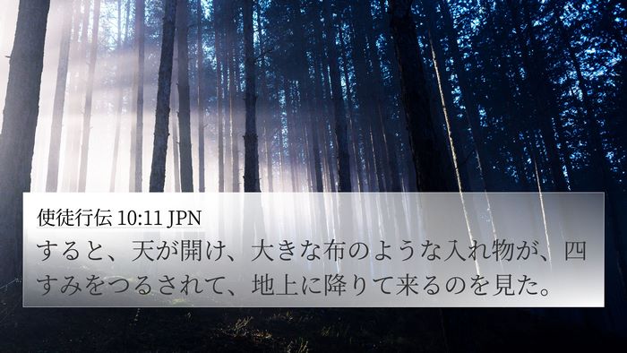 使徒行伝 10:11 JPN Bible Verse Image