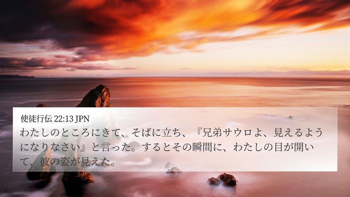 使徒行伝 22:13 JPN 4K Wallpaper - わたしのところにきて、そばに立ち - 4K Wallpaper Bible Verse