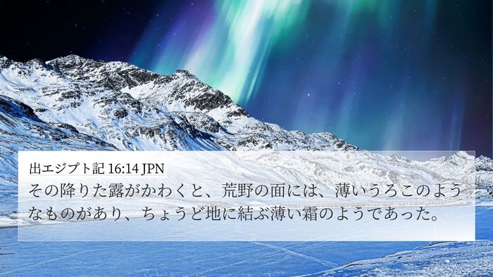 出エジプト記 16:14 JPN Bible Verse Image