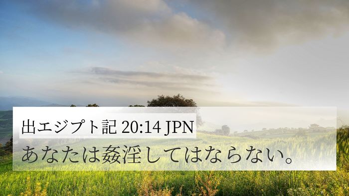 出エジプト記 20:14 JPN Bible Verse Image