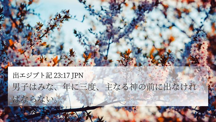 出エジプト記 23:17 JPN Bible Verse Image