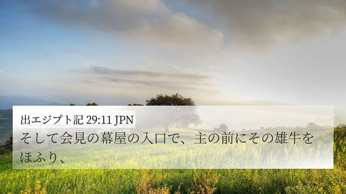 出エジプト記 29:11 JPN Bible Verse Image