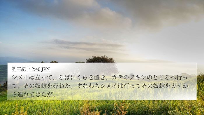 列王紀上 2:40 JPN 4K Wallpaper - シメイは立って、ろばにくらを置き - 4K Wallpaper Bible Verse