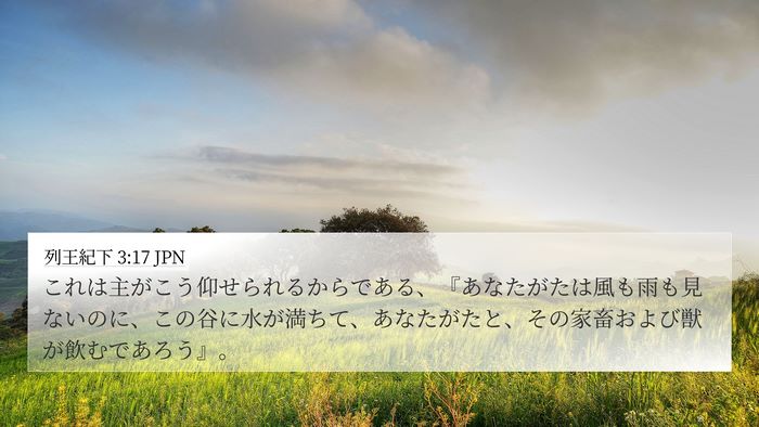 列王紀下 3:17 JPN 4K Wallpaper - これは主がこう仰せられるからであ - 4K Wallpaper Bible Verse