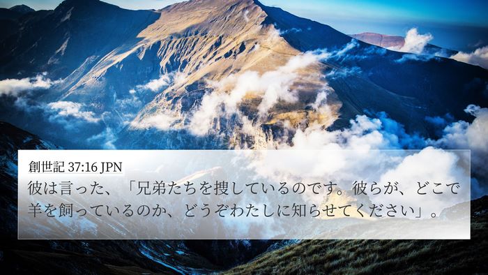 創世記 37:16 JPN 4K Wallpaper - 彼は言った、「兄弟たちを捜してい - 4K Wallpaper Bible Verse