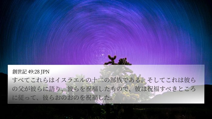 創世記 49:28 JPN Bible Verse Image