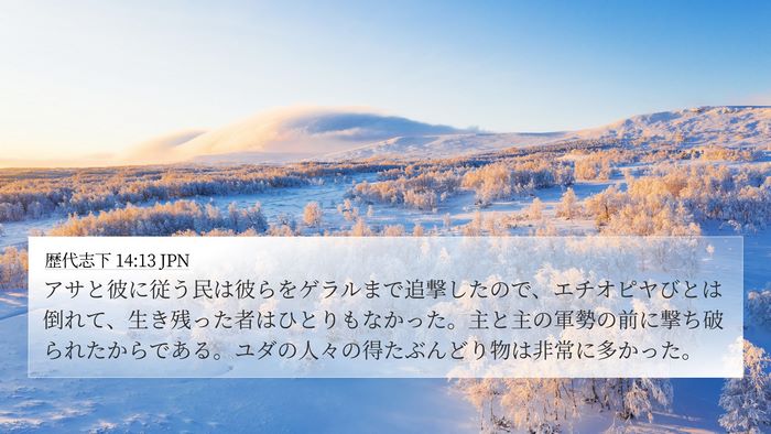 歴代志下 14:13 JPN Bible Verse Image