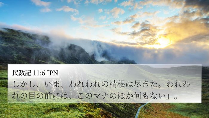 民数記 11:6 JPN 4K Wallpaper - しかし、いま、われわれの精根は尽 - 4K Wallpaper Bible Verse
