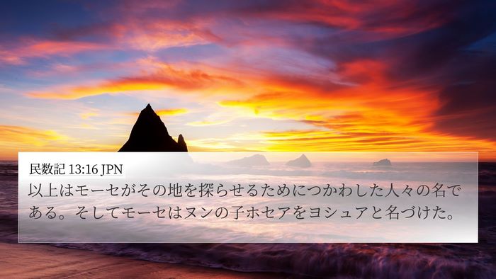 民数記 13:16 JPN Bible Verse Image
