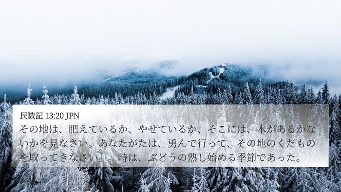 民数記 13:20 JPN 4K Wallpaper - その地は、肥えているか、やせてい - 4K Wallpaper Bible Verse