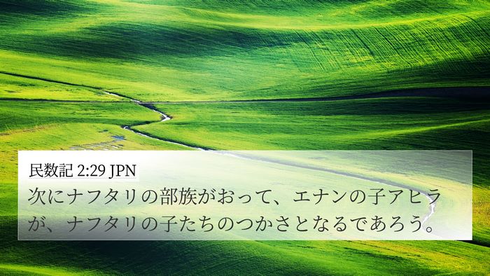 民数記 2:29 JPN 4K Wallpaper - 次にナフタリの部族がおって、エナ - 4K Wallpaper Bible Verse