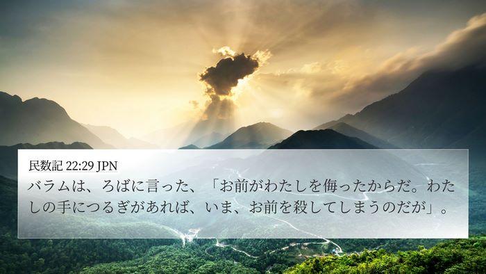 民数記 22:29 JPN 4K Wallpaper - バラムは、ろばに言った、「お前が - 4K Wallpaper Bible Verse