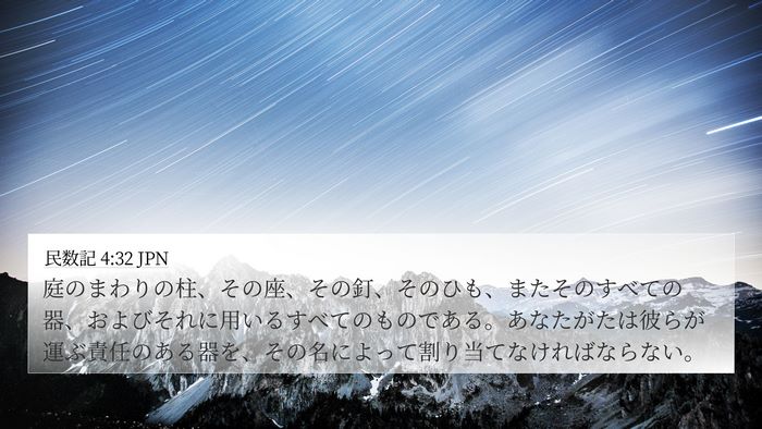 民数記 4:32 JPN Bible Verse Image