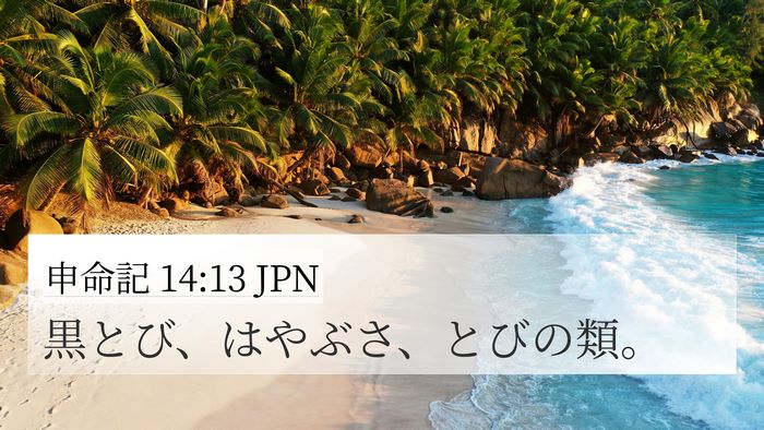 申命記 14:13 JPN 4K Wallpaper - 黒とび、はやぶさ、とびの類。 - 4K Wallpaper Bible Verse